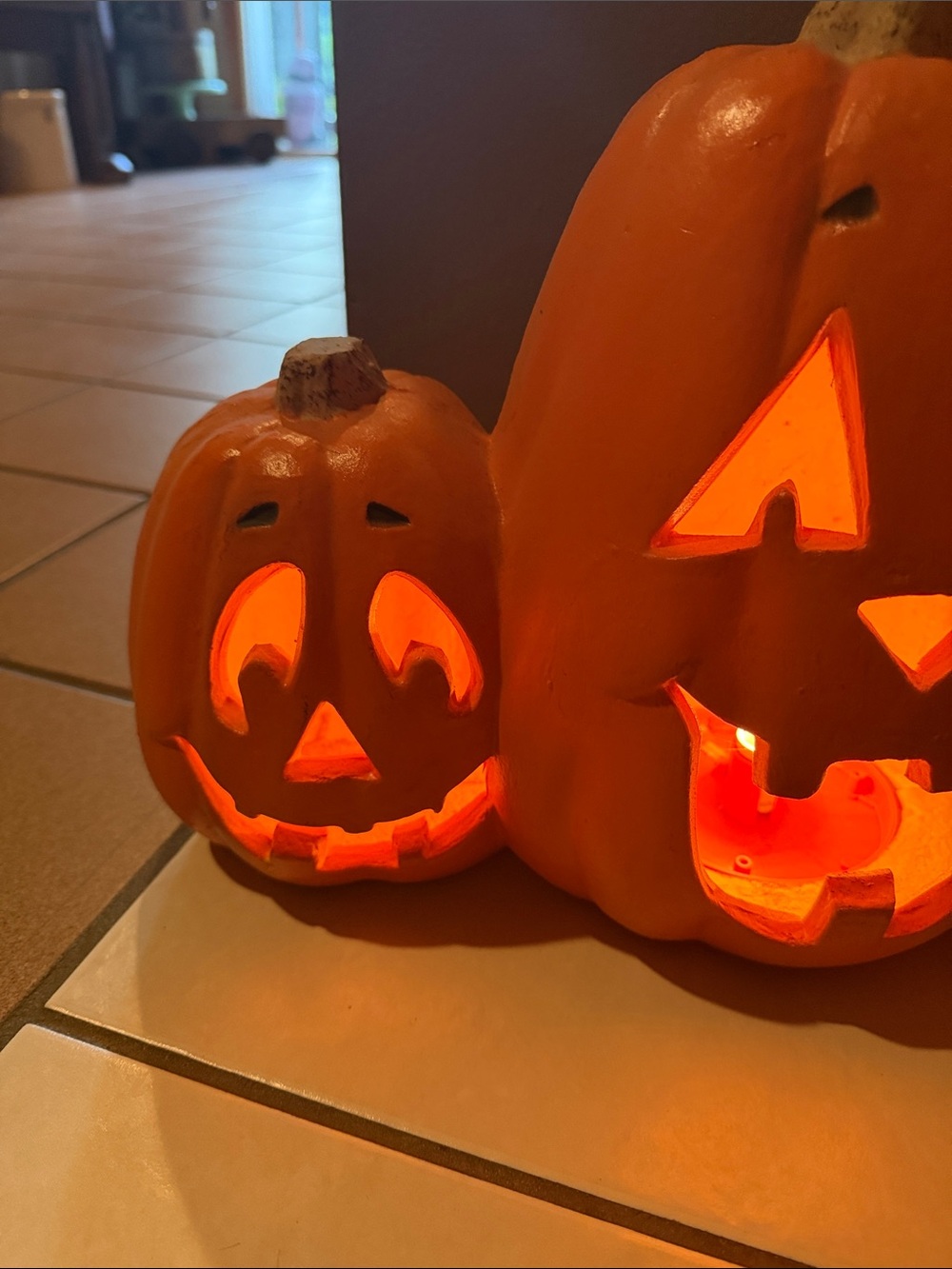 Vtg 1998 The Paper Magic Group Halloween 3 Pumpkin Jack-O-Lantern Light - Picture 2 of 6